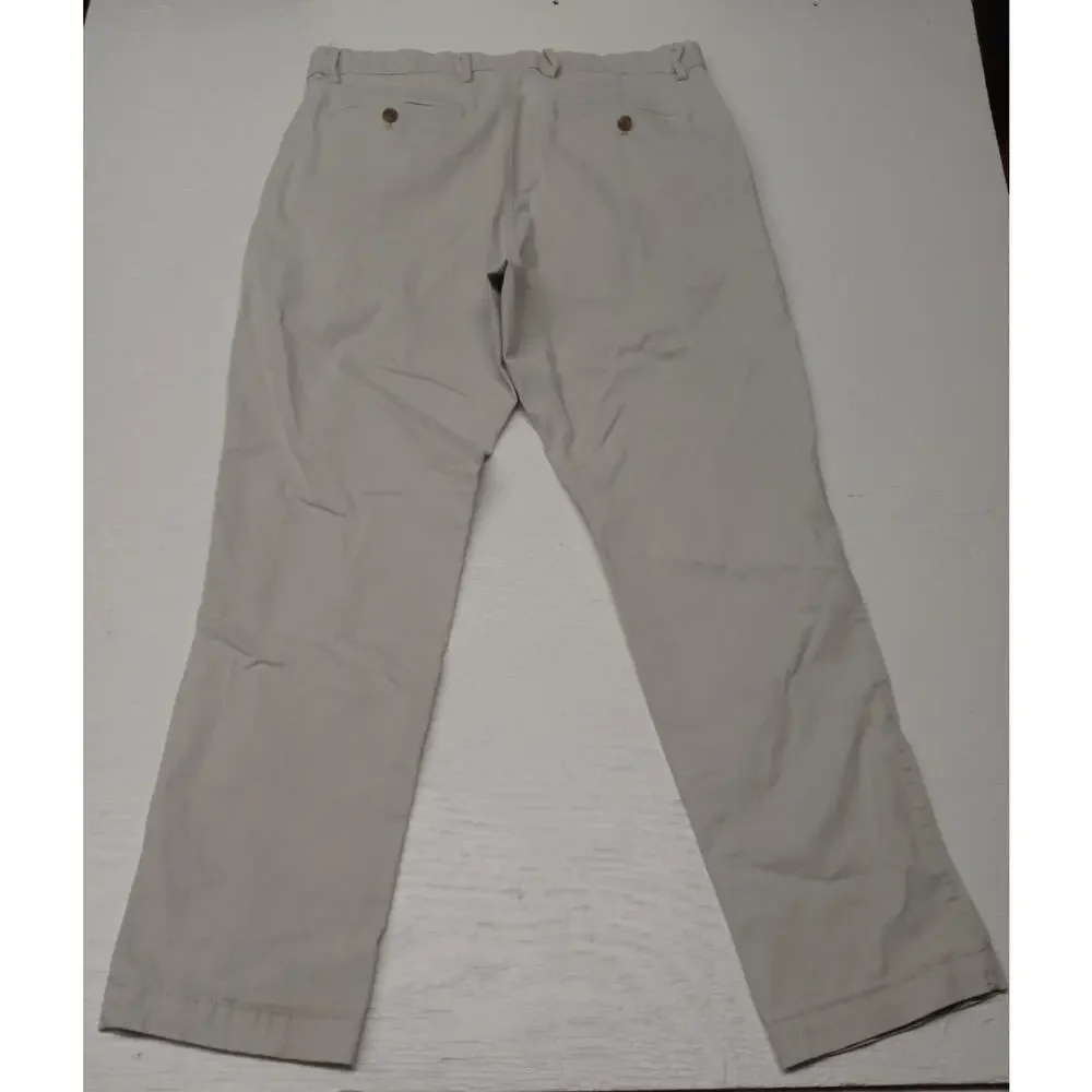 Gap 34x30 Essential Men's Khaki Straight Taper Pants Good Condition Clothing - Picture 9 of 10